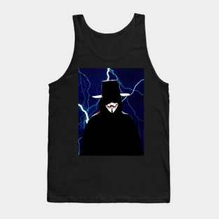 Anonymous Hacker V for Vendetta Guy Fawkes Tank Top